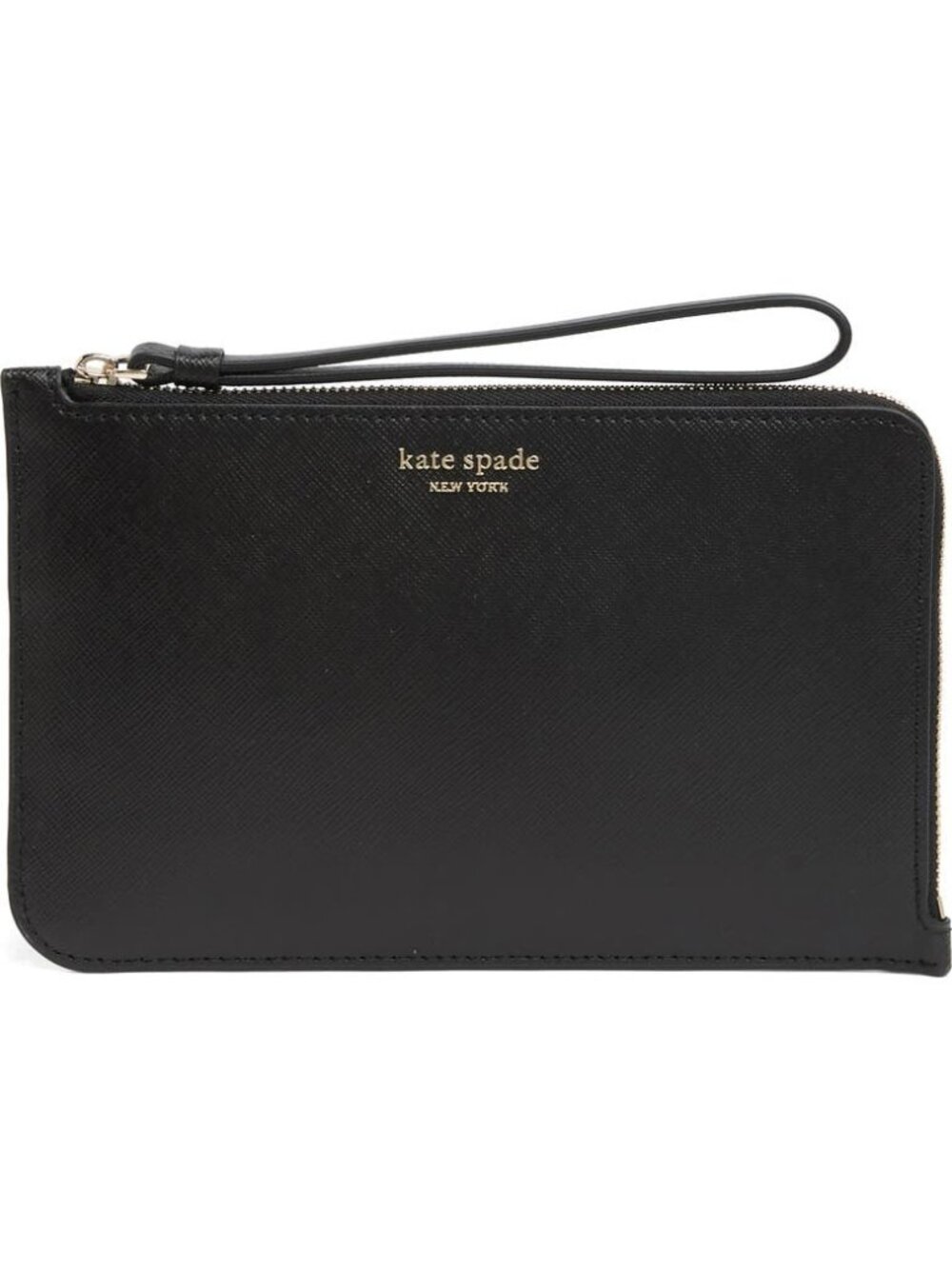 Kate Spade Black Wallet Medium Zip Wristlet Phone Wallet Cameron